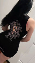 chrome deadly doll tank black